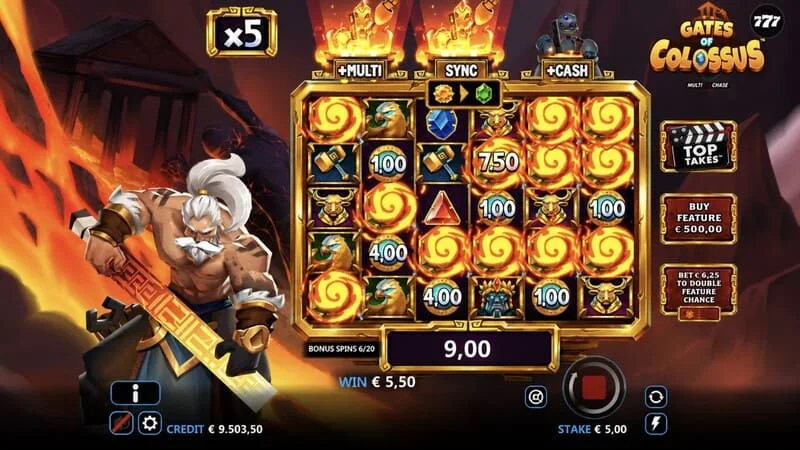 Gates of Colossus MultiChase – vítězná kombinace v hlavní hře